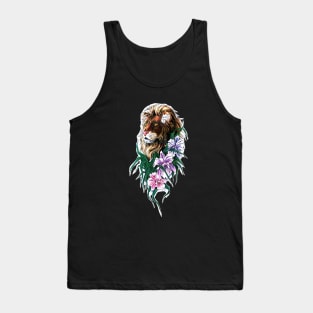 beautiful floral lion head Tank Top